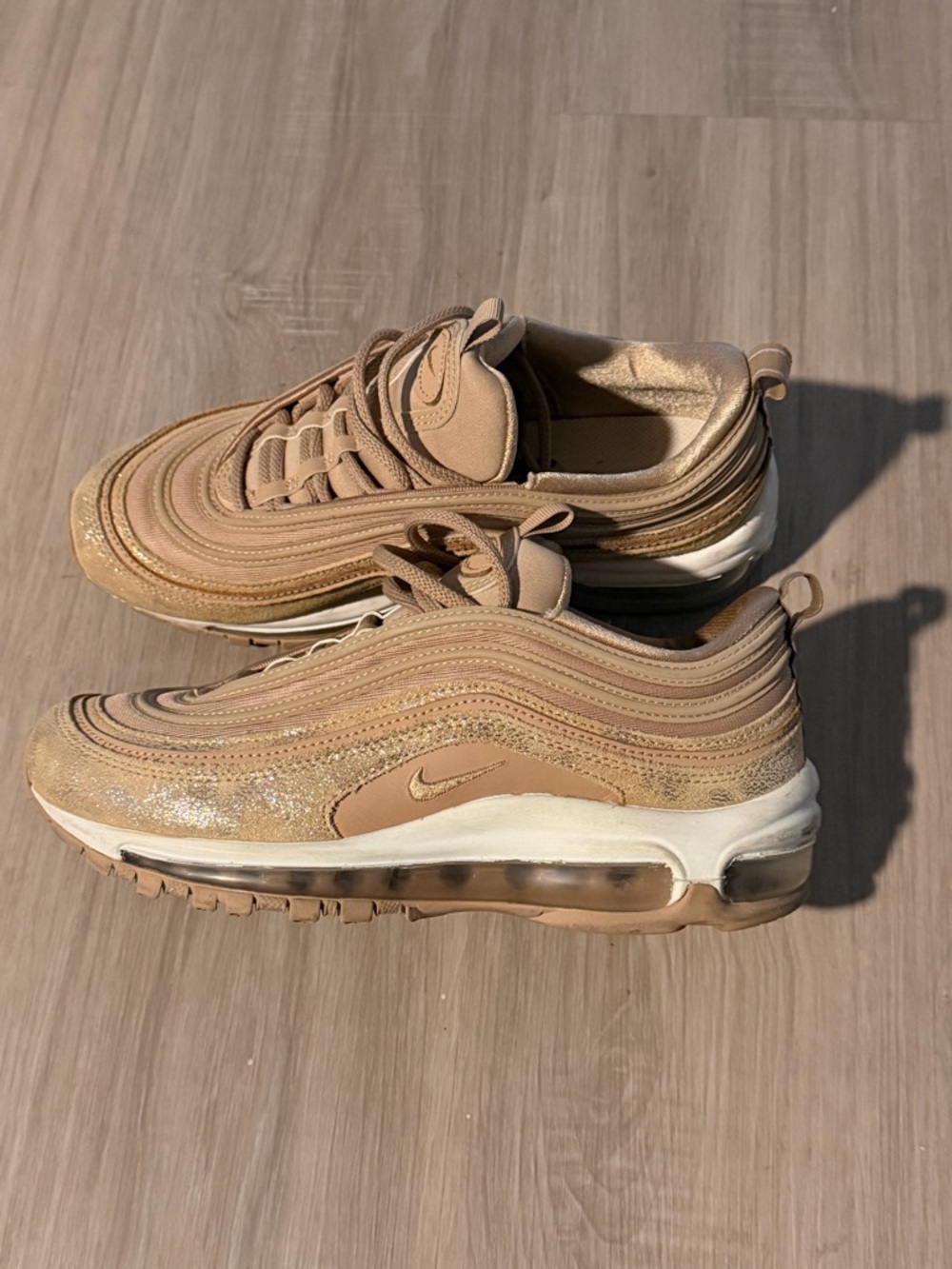 Nike Tan Metallic-Accent Air Max 97 Sneakers